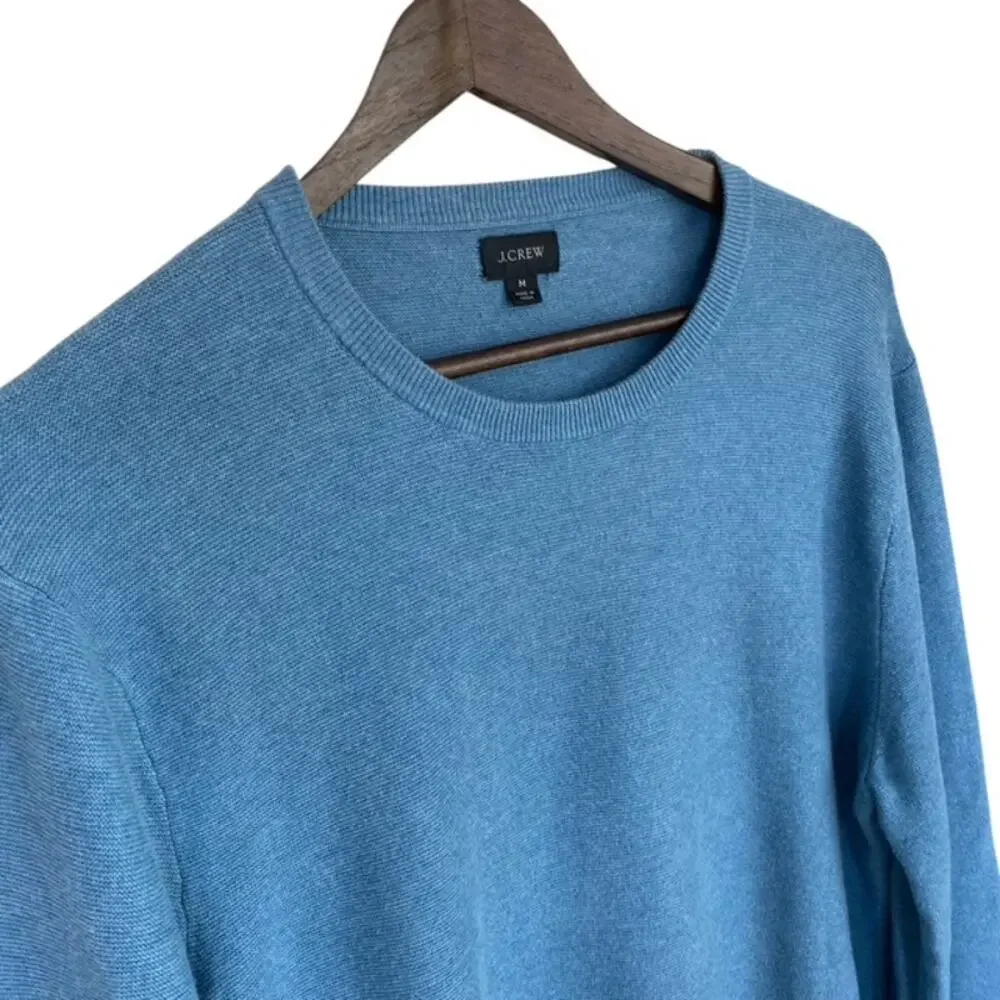 J. Crew Blue Crewneck Pullover Sweater - Medium
